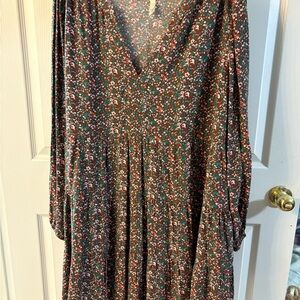 Matilda Jane Floral Dress - Green and Red